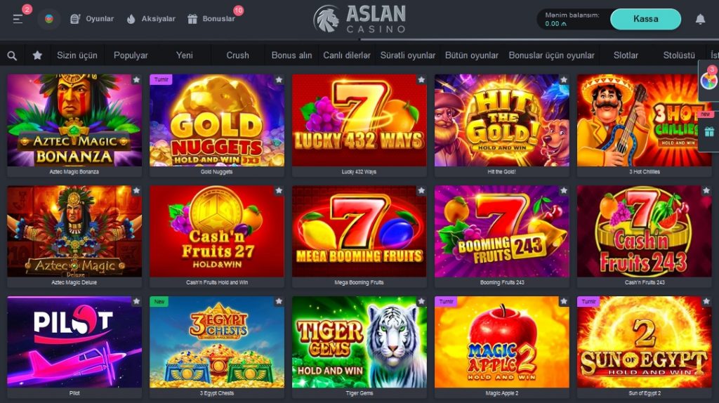 Games Aslan Casino AZ